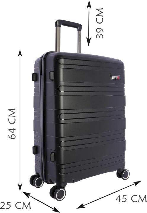 Image du produit Coronel Tapiocca Valise cabine robuste avec roues multidirectionnelles et serrure intégrée (52 l)