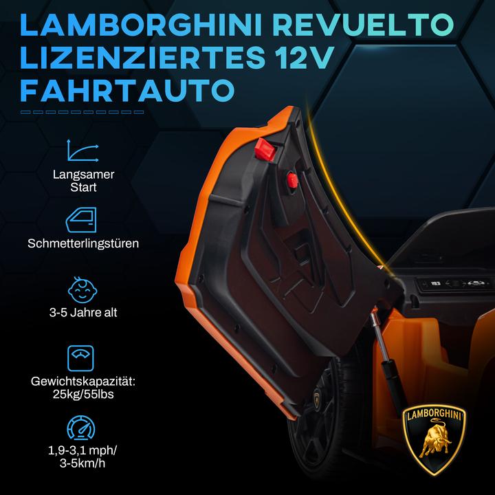 Actual product image Aiyaplay Kinder Elektroauto Kunststoff, Stahl Orange (12 V)