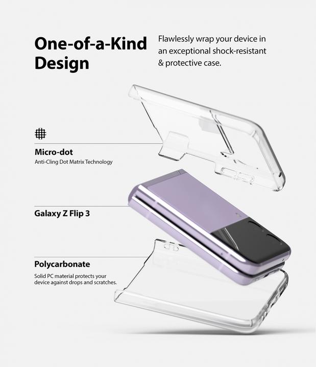 Actual product image Ringke Slim Case Cover for Samsung Galaxy Z Fold 3 5G Matte Clear Universal (Samsung Galaxy Z Flip3)