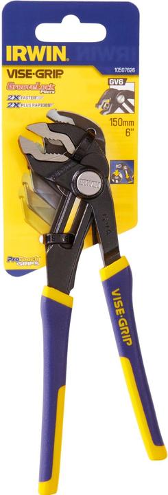 Produktbild Irwin Wasserpumpenzange 150 mm Visue-Grip-Groovelock Protouch 10507626 (60 mm)