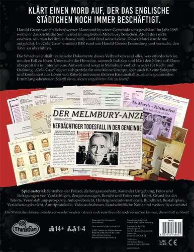Produktbild Thinkfun Cold Case: Eine Prise Mord (Deutsch)