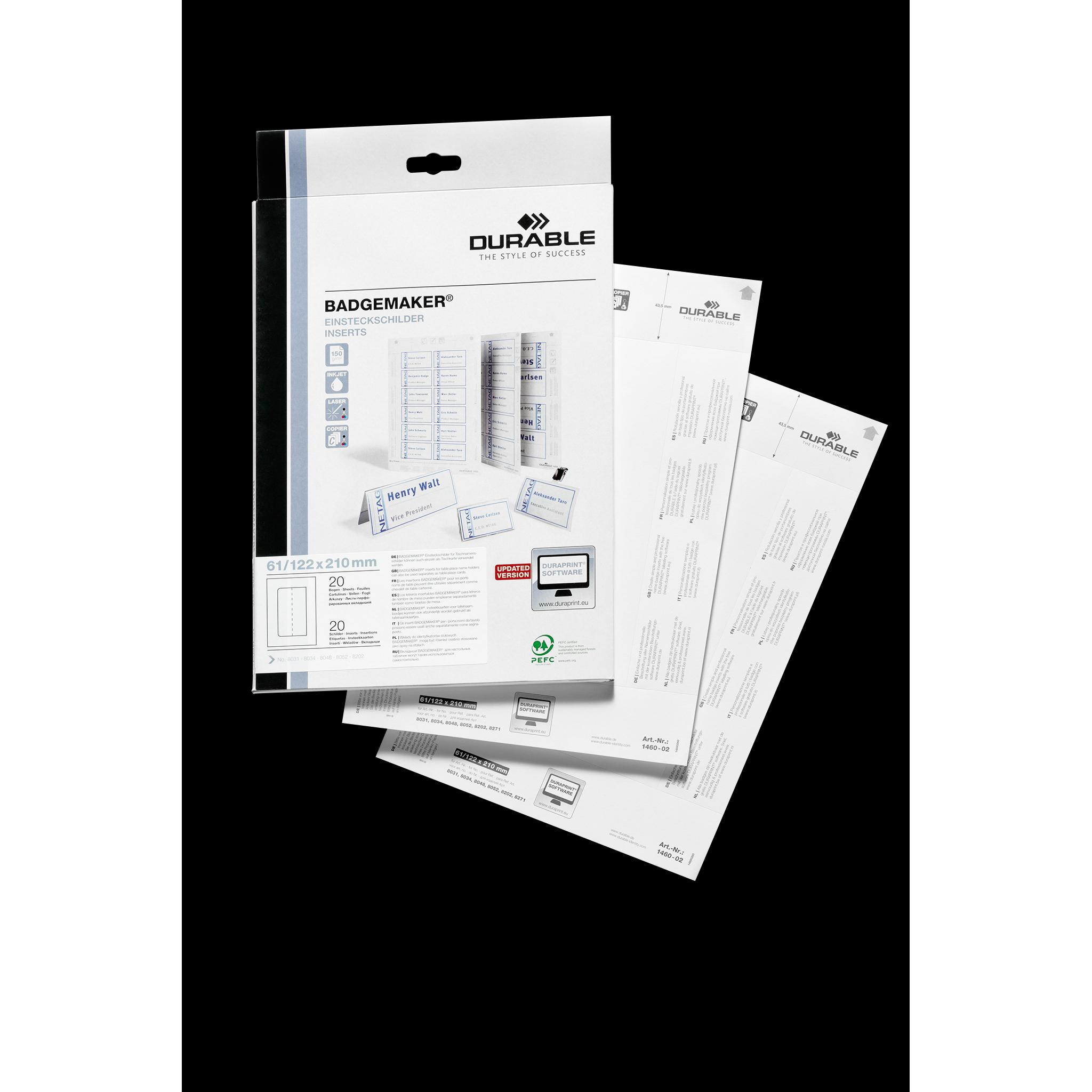 Thumbnail - Durable, Informationsschild, BADGEMAKER - Ersatzlabels