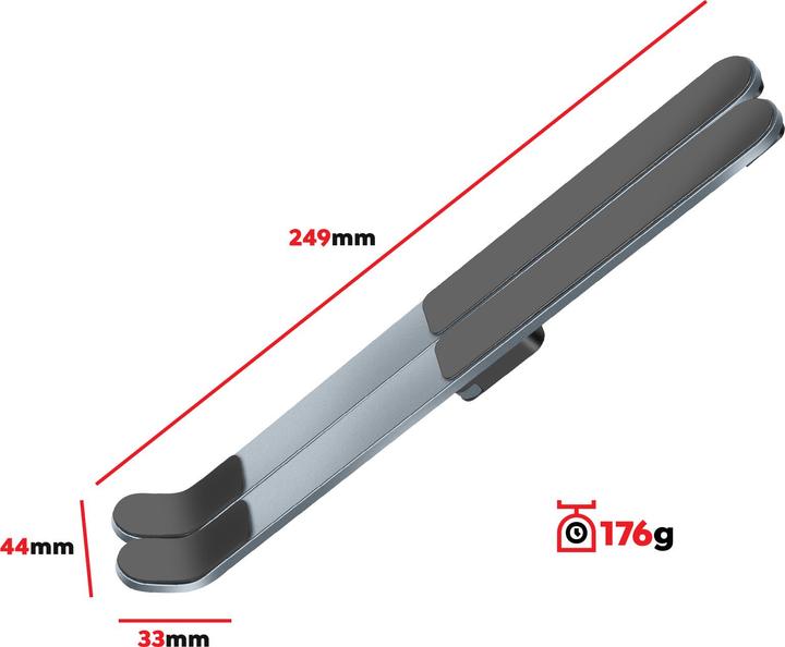 Produktbild Forcell Fold Stand H Pro Laptopständer Aluminium