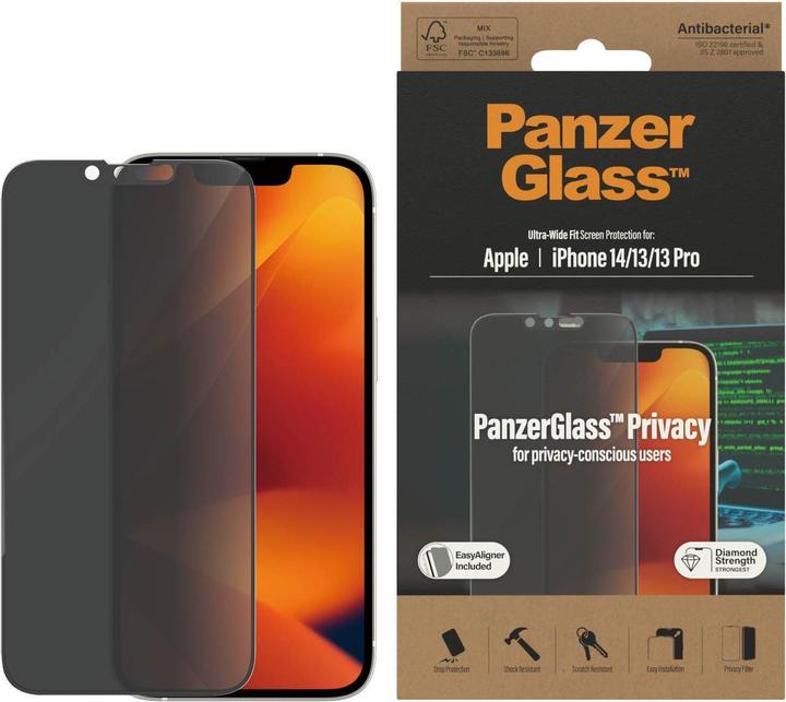 Actual product image PanzerGlass Ultra-Wide Fit Privacy (1 Piece, Apple iPhone 13)
