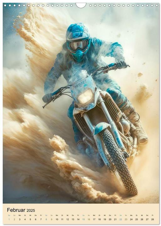 Produktbild Motorrad Wüstenrennen (Wandkalender 2025 DIN A3 hoch), Monatskalender (A3)