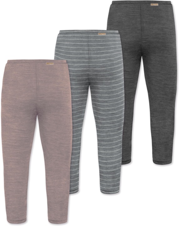 Immagine prodotto Normani Confezione da 3 pantaloni baby merino con piedini - 9543 (92)