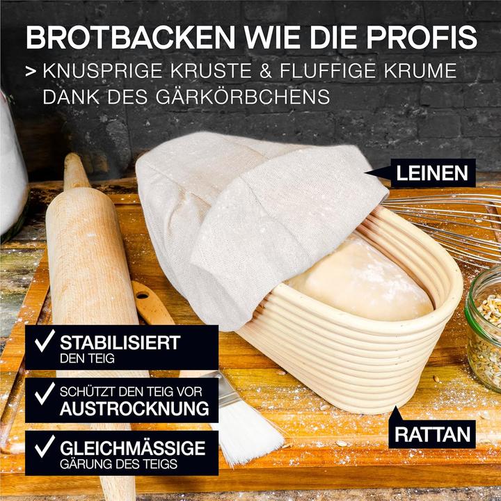 Produktbild Besok Gusseisen-Brotbackform mit Gärkorb & Teigmesser