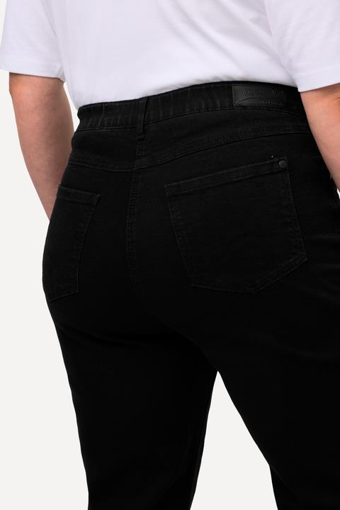 Immagine prodotto Ulla Popken Jeans modello Mandy di tessuto elasticizzato con taglio dritto a cinque tasche e cintura elastica (58)
