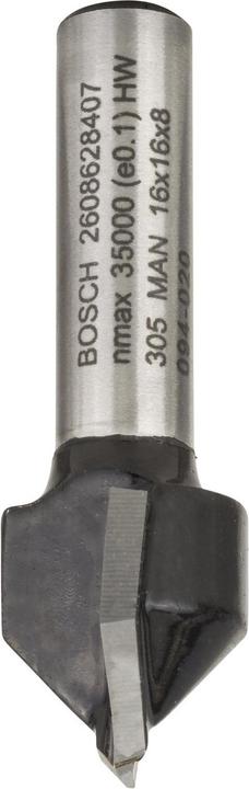 Actual product image Bosch Professional Zubehör V-groove cutter, 8 mm, D1 16 mm, L 16 mm, G 45 mm, 90°