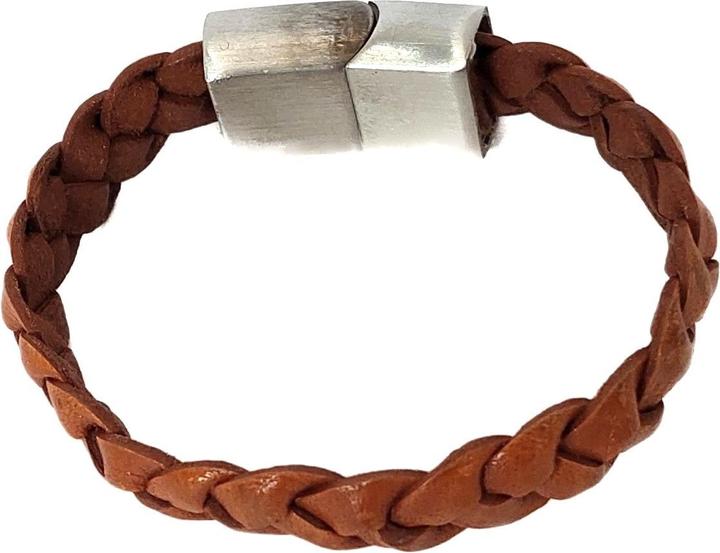 Immagine prodotto Thomss Bracciale in pelle No.03 Bracciale piccolo per bambini/ragazzi marrone chiaro con chiusura in (16.50 cm, Acciaio inossidabile, 100% pelle)