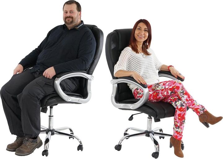 Immagine prodotto Swisshandel24 Sedia professionale per ufficio Boston XXL sedia girevole versione USA, 150 kg di carico