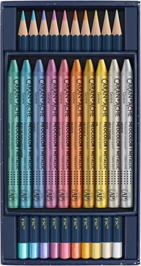 Caran d'Ache Cosmic Blue Multiprodukt Sonderedition (Metallic-Farben, 20 x)