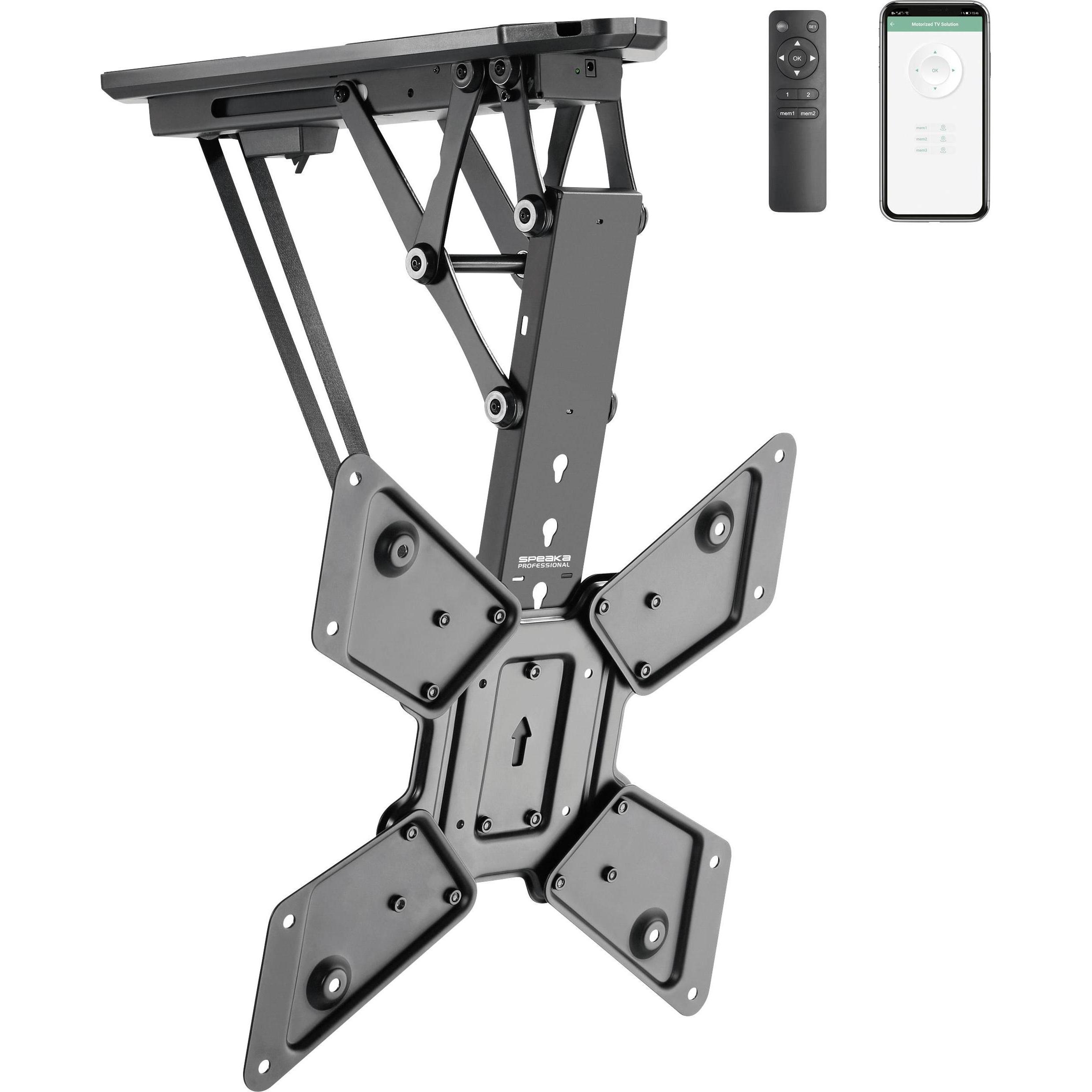 SpeaKa Professional SP-TVCM-510 (Soffitto, 55", 30 kg), Supporto da parete TV, Nero