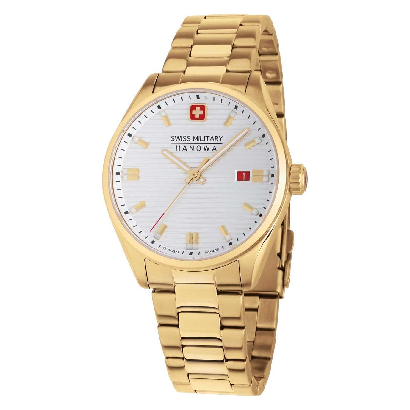 Swiss Military Hanowa, Armbanduhr, Roadrunner, Gold, (Analoguhr, 40 mm)