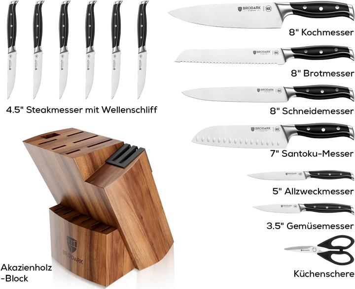 Produktbild Brodark Messerblock mit Küchenmesser Set