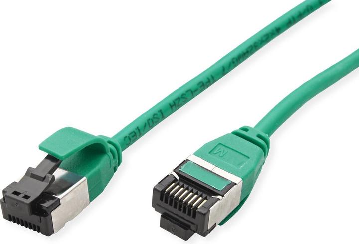 Produktbild Roline U/FTP P-Kabel Kat 8.1, grün, 0.3m PoE, Slim (U/FTP, CAT8.1, 0.30 m)