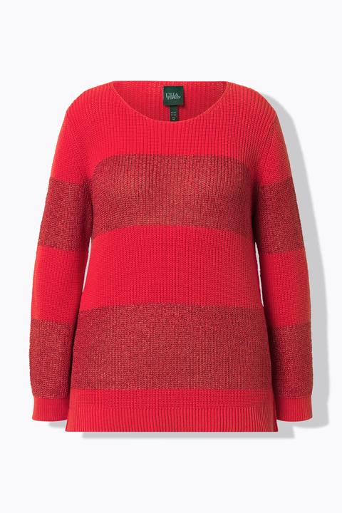 Produktbild Ulla Popken Pullover, Pailletten, U-Boot-Ausschnitt, Langarm (54)