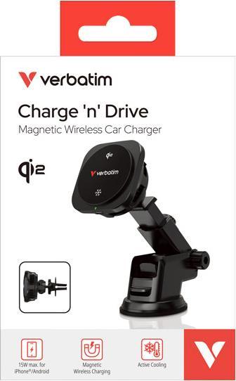 Produktbild Verbatim Charge'n'Drive Magnetic Wireless Car Charger Qi2 31861