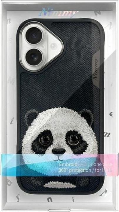 Actual product image Mocco Nimmy case iPhone 16 6.1" black Big Eyed Pet 2.0 Panda (Apple iPhone 16)