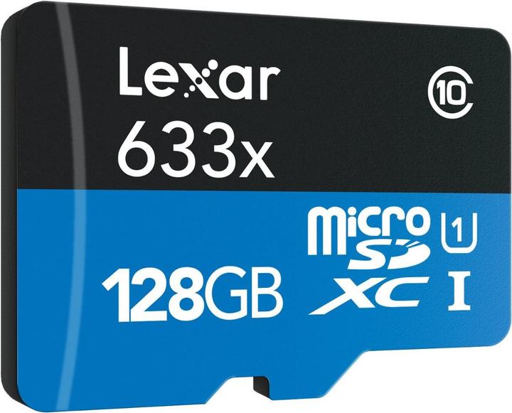 Image du produit Lexar microSDXC 633x UHS-I (128 Go, microSDXC, U1, UHS-I)