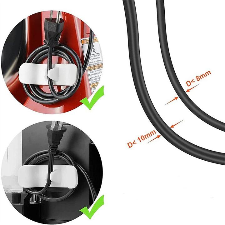 Immagine prodotto Hermex Portacavi per macchine da cucina Fermacavi autoadesivo bianco