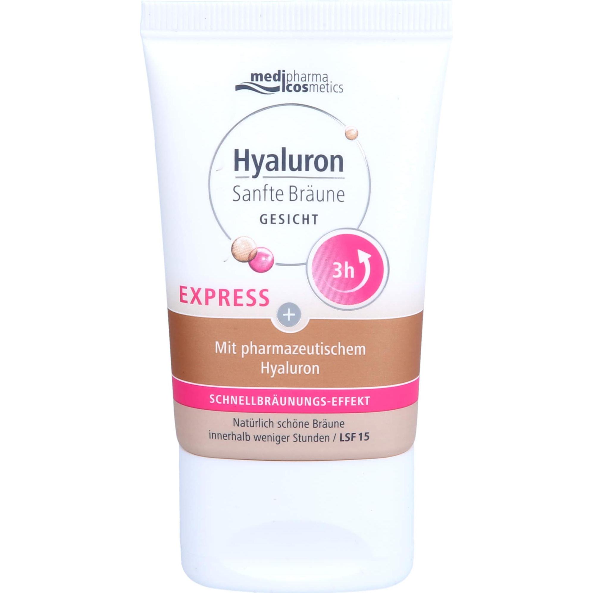 Medipharma, Gesichtscreme, cosmetics Hyaluron Sanfte Bräune Gesicht, 30 ml Creme (30 ml, 24h Creme)