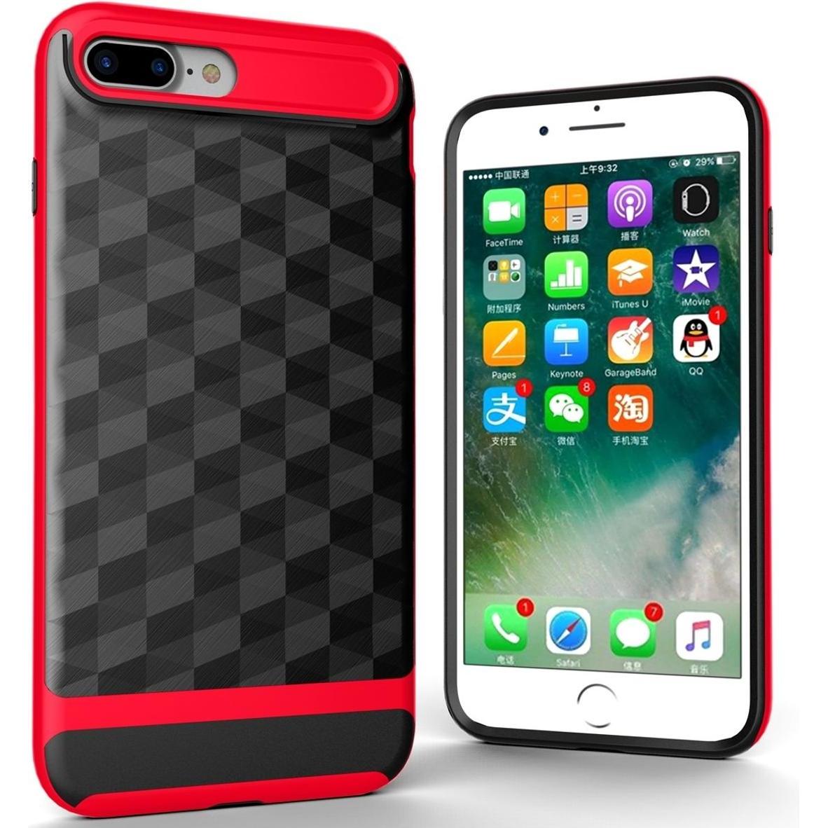 König Design Apple iPhone 7 Plus Hülle Case Handy Cover Schutz Tasche Schutzhülle Bumper Rot (Apple iPhone 7 Plus), Smar...