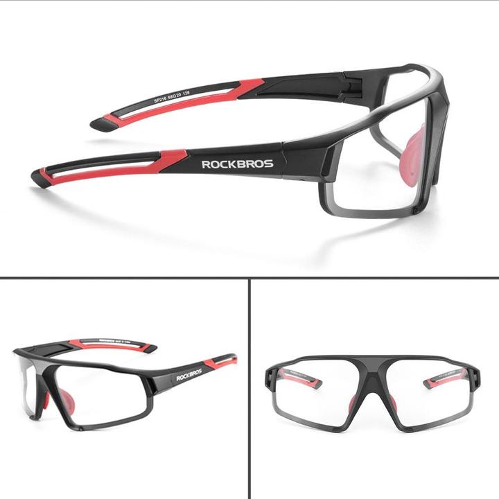 ROCKBROS Occhiali Da Ciclismo Fotocromatici Senza Montatura ⚡ UV400 Leggeri E Unisex Per Uomo E Donna