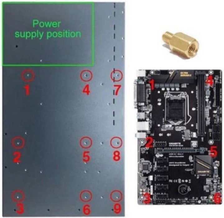 Actual product image PowerGuard GPU Mining Rig Case