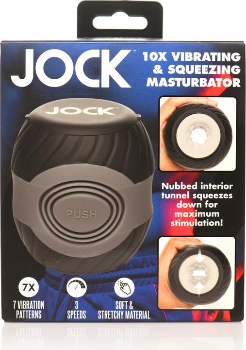 Actual product image Curve Toys Vibrating and Squeezing Masturbator - 10X - Black