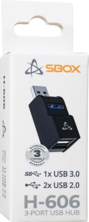 Immagine prodotto Sbox Converter H-606 3 Port USB-A (1x 3,0, 2x 2,0) (USB-A, 3 porte)