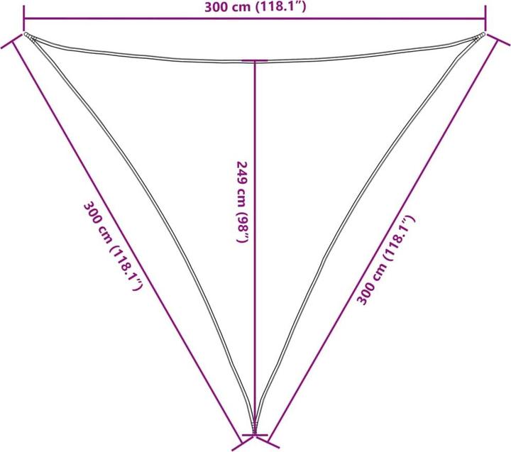 Produktbild vidaXL Sonnensegel (360 x 360 x 360 cm)