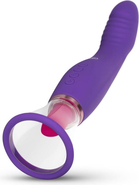 Actual product image Easytoys Pleasure Pump mit GPunkt Vibrator Violett