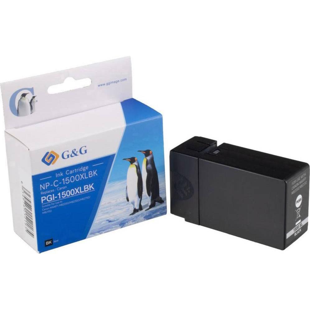 Thumbnail - G&G, Druckerpatrone, Druckerpatrone ersetzt PGI-1500XL BK