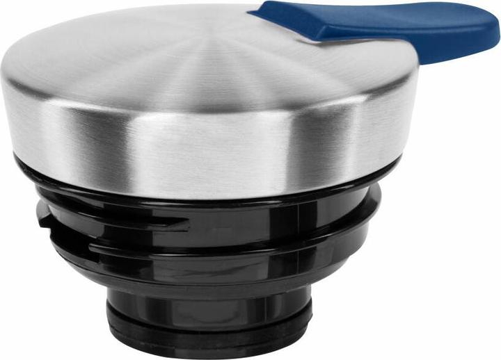 Actual product image Emsa Vacuum jug SOFT GRIP, 1.5 litre, stainless steel / blue One-handed operation with quick-tip (1.50 l)