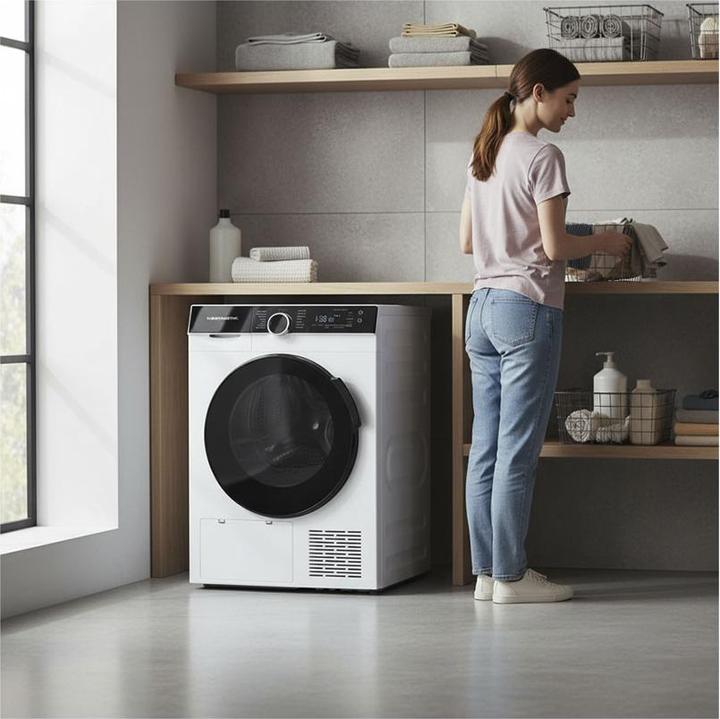 Actual product image Kibernetik FLTR517 FusionLine Wärmepumpentrockner 9kg C Klasse Weiss (9 kg, Right)