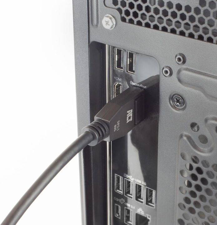 Produktbild 2 meters 4K@240Hz, 8K@60Hz or 10K@30Hz DisplayPort 2.1 cable, DP80 UHBR20 (2 m, DisplayPort)