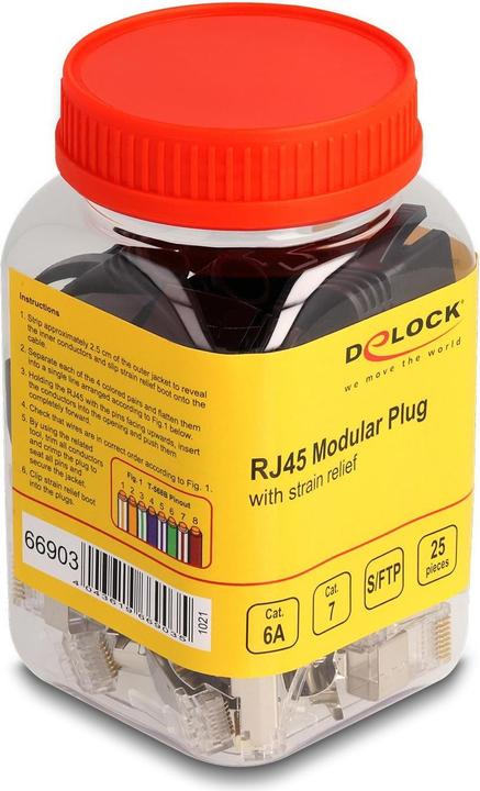 Produktbild Delock Netzwerkkabel (S/FTP, CAT6a, 0.02 m)