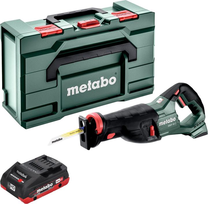 Actual product image Metabo SSEP 18 LT cordless reciprocating saw 18 V 32 mm + 1x LiHD battery 4.0 Ah + metabox - without