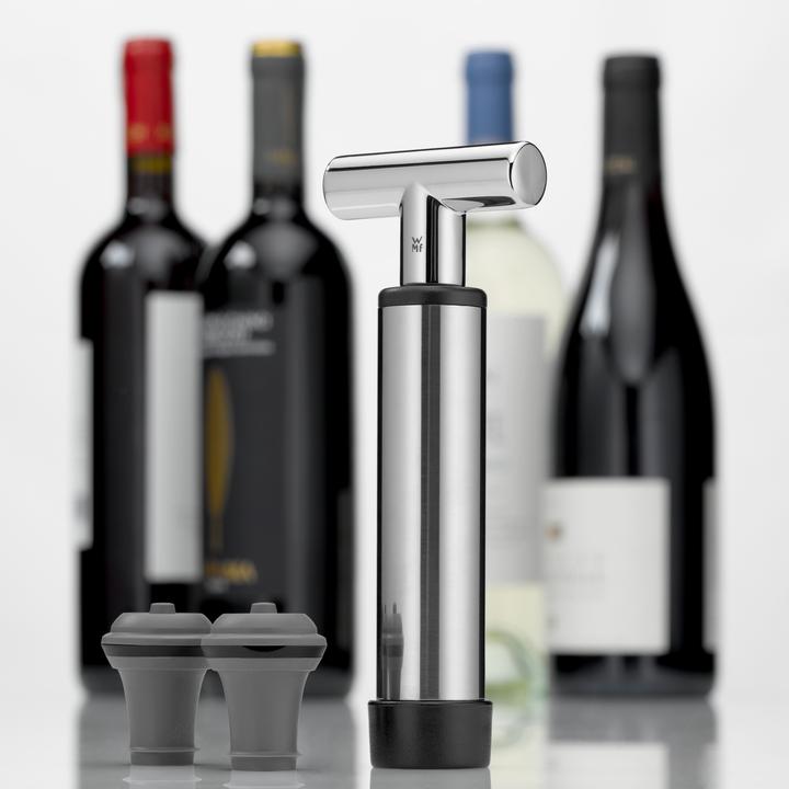 Produktbild WMF Weinpumpe mit 2 Verschlüssen Wine Saver Vakuumpumpe für Wein 15,8cm Vino (Weinpumpe)