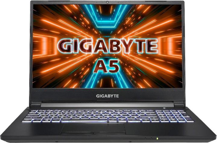 Actual product image Gigabyte A5 K1-ADE1130SD 15.6" FHD 144Hz R5-5600H RTX3060 16GB RAM 512GB SSD freeDOS