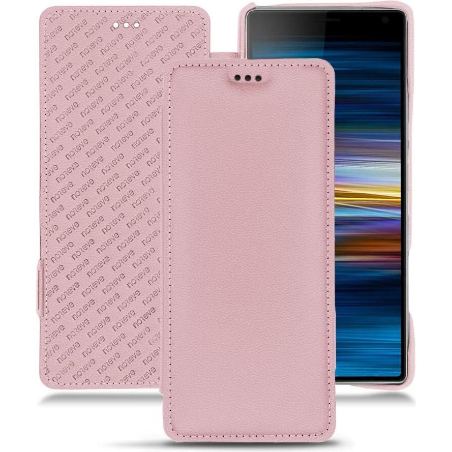 Noreve Lederschutzhülle horizontal (Sony Xperia 10), Smartphone Hülle, Rosa