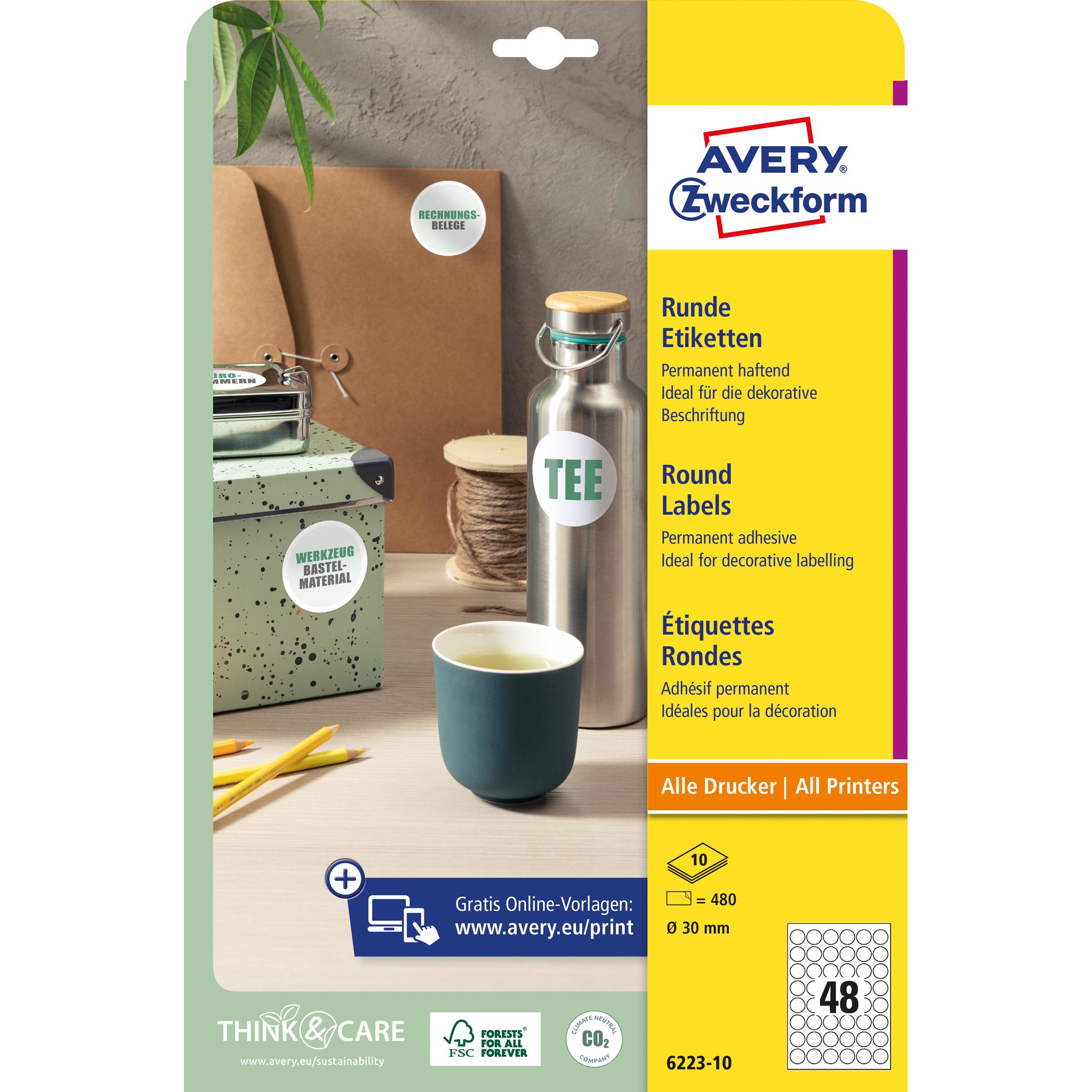 Thumbnail - Avery, Sticker, Runde Etiketten