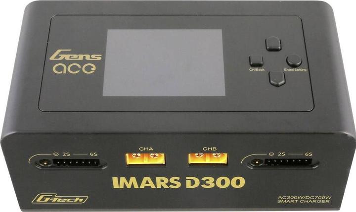 Gens Ace IMARS D300 G-Tech Canale AC/DC 300W/700W Caricabatterie RC UE