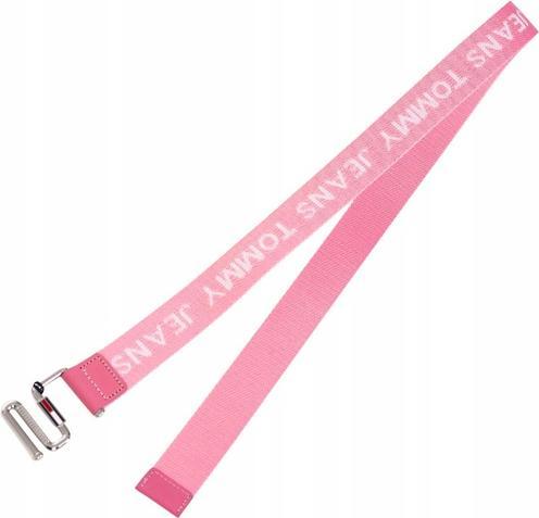 Actual product image Tommy Hilfiger Tommy Jeans Ladies TJW Essential Webbing Belt Belt, Fresh Pink, 80 cm (80)