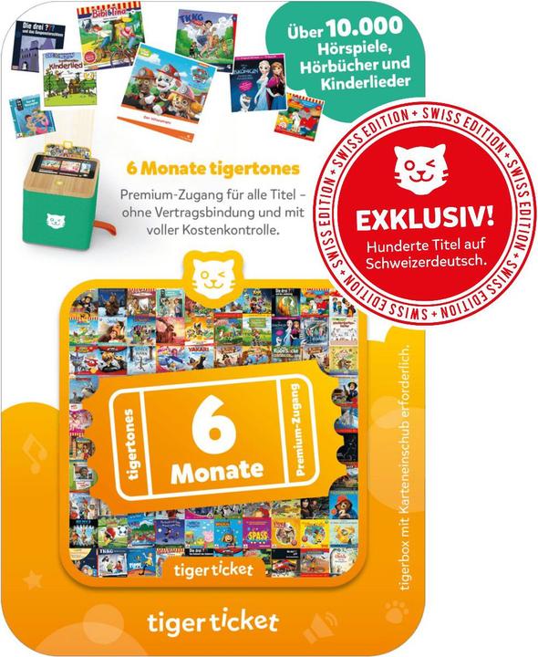 Produktbild Tigermedia Tigerticket 6 Monate Swiss Edition (Deutsch, Schweizerdeutsch)