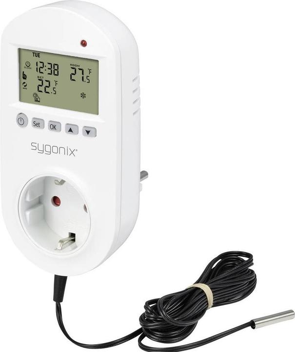 Actual product image Sygonix SY-6824098 Universal thermostat Intermediate plug weekly programme 1 pc.