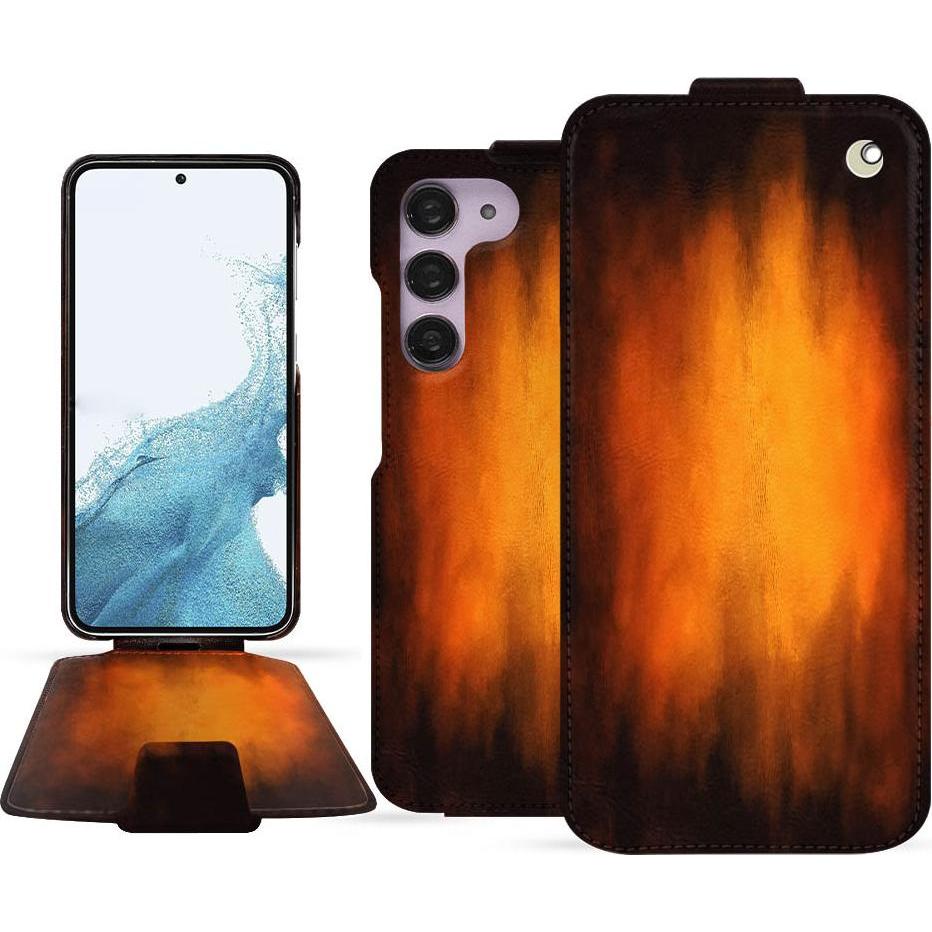 Thumbnail - Noreve Lederschutzhülle vertikal (Samsung Galaxy S23), Smartphone Hülle, Violett