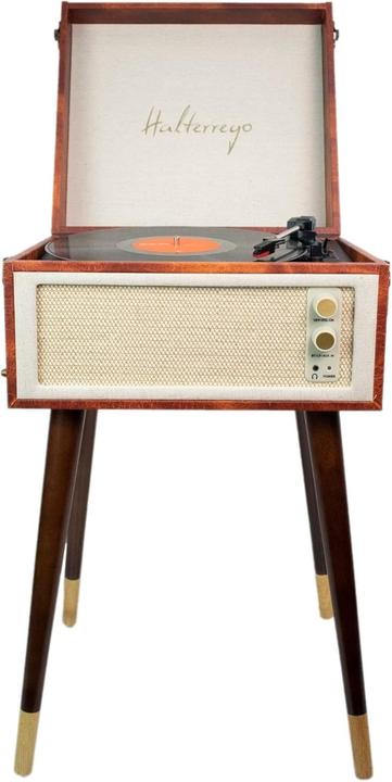 Produktbild Halterrego Platine vinyle COTTAGE bluetooth out 4 pieds amovibles motif cuir vintage (Manuell)