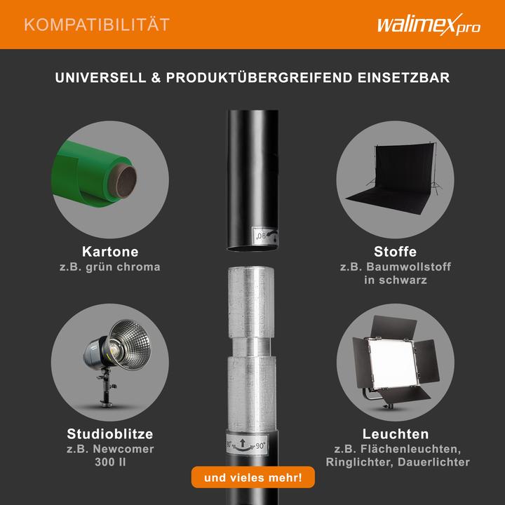Actual product image Walimex Telescope background system 1.2 - 3m (120 cm, 256 cm)